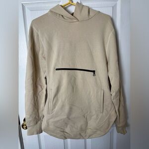 John Elliott Beige Zip Pocket Women`s Hoodie Size 1